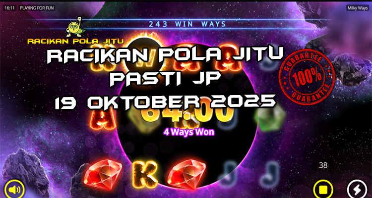 Tabel strategi Racikan Pola Jitu Rajaslot Game Milky Ways 19 Oktober 2025 dengan pola galaksi susu.