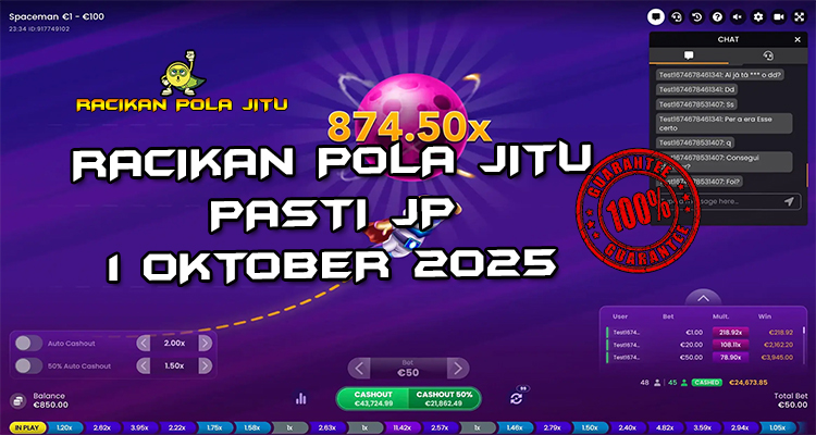 Tabel strategi Racikan Pola Jitu Rajaslot Game Spaceman 1 Oktober 2025 dengan pola penerbangan galaksi.