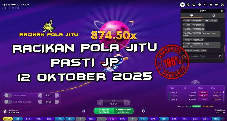 Tabel strategi Racikan Pola Jitu Rajaslot Game Spaceman 12 Oktober 2025 dengan pola astronot petualang.