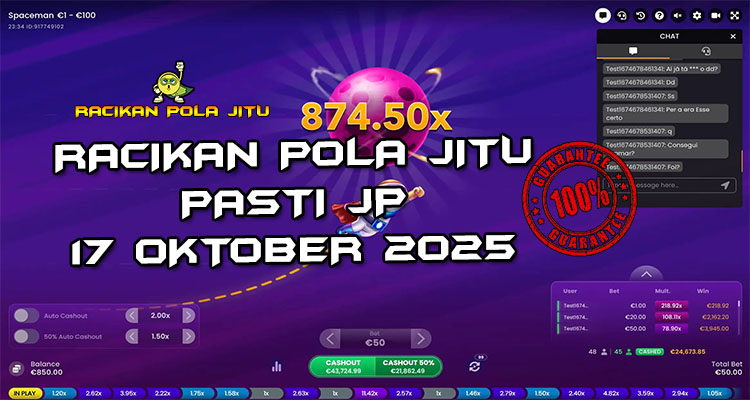 Tabel strategi Racikan Pola Jitu Rajaslot Game Spaceman 17 Oktober 2025 dengan pola penerbangan antariksa.