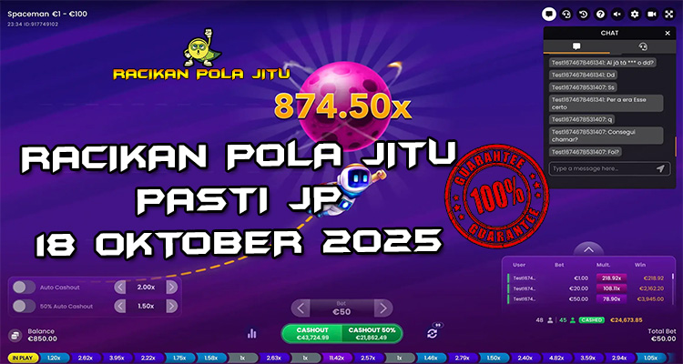 Tabel strategi Racikan Pola Jitu Rajaslot Game Spaceman 18 Oktober 2025 dengan pola ekspedisi antariksa.