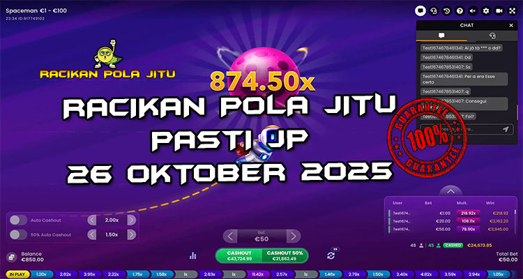 Tabel strategi Racikan Pola Jitu Rajaslot Game Spaceman 26 Oktober 2025 dengan pola galaksi epik.