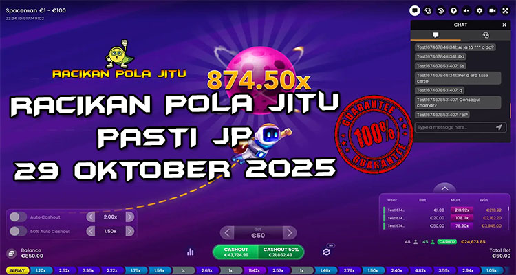 Tabel strategi Racikan Pola Jitu Rajaslot Game Spaceman 29 Oktober 2025 dengan pola astronot luar angkasa.