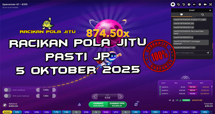 Tabel strategi Racikan Pola Jitu Rajaslot Game Spaceman 5 Oktober 2025 dengan pola penerbangan antargalaksi.
