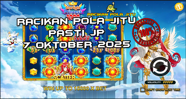 Tabel strategi Racikan Pola Jitu Rajaslot Game Starlight Princess 1000 7 Oktober 2025 dengan pola kerajaan bintang.