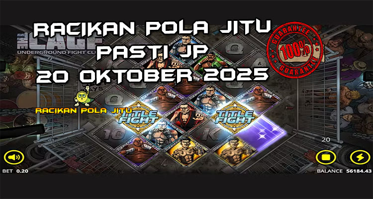 Tabel strategi Racikan Pola Jitu Rajaslot Game The Cage 20 Oktober 2025 dengan pola ring MMA.