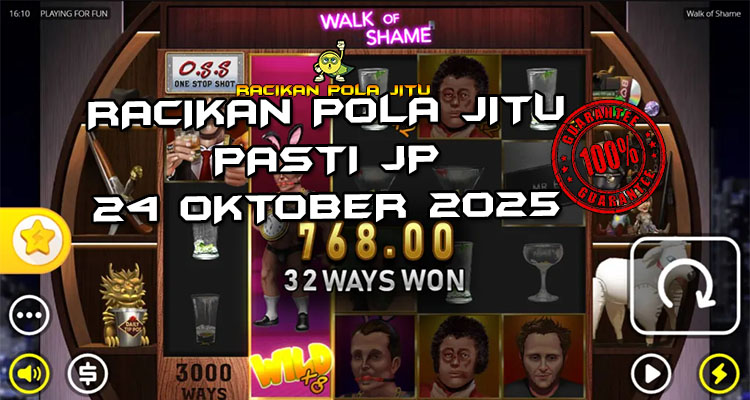 Tabel strategi Racikan Pola Jitu Rajaslot Game Walk of Shame 24 Oktober 2025 dengan pola pesta liar.