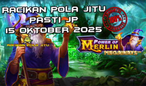 Merlin di hutan mistik untuk Racikan Pola Jitu Rajaslot Game Power of Merlin Megaways 15 Oktober 2025.