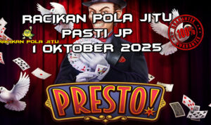 Panggung Presto! dengan Free Spins untuk Racikan Pola Jitu Rajaslot Game Presto! 1 Oktober 2025.