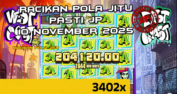 Tabel strategi Racikan Pola Jitu Rajaslot Game East Coast vs West Coast 10 November 2025 dengan pola duel pantai.