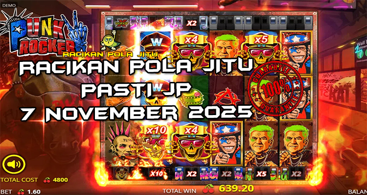 Tabel strategi Racikan Pola Jitu Rajaslot Game Punk Rocker 7 November 2025 dengan pola rocker punk.