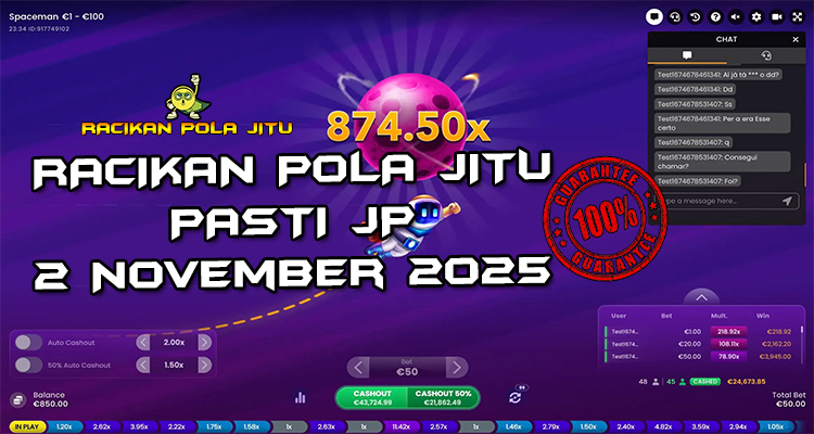 Tabel strategi Racikan Pola Jitu Rajaslot Game Spaceman 2 November 2025 dengan pola astronot luar angkasa.
