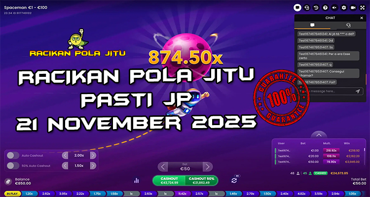 Strategi 50% cashout Spaceman 21 November 2025