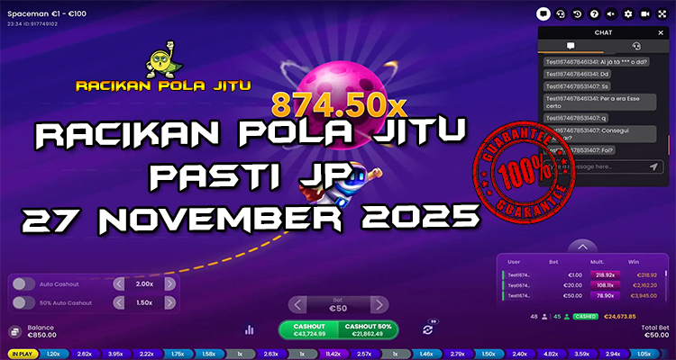 Tabel strategi Racikan Pola Jitu Rajaslot Game Spaceman 27 November 2025 dengan pola astronot luar angkasa.