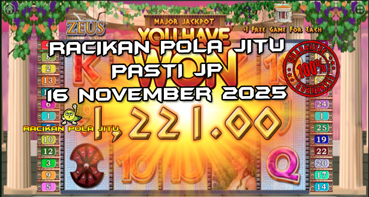 Tabel strategi Racikan Pola Jitu Rajaslot Game Zeus 16 November 2025 dengan pola dewa petir.