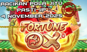 Kerbau keberuntungan Fortune Ox untuk Racikan Pola Jitu Rajaslot Game Fortune Ox 4 November 2025.