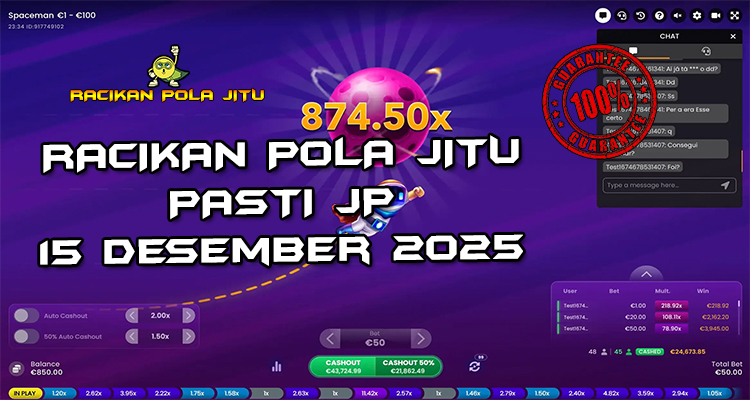 Tabel strategi Racikan Pola Jitu Rajaslot Game Spaceman 15 Desember 2025 dengan pola astronot luar angkasa.