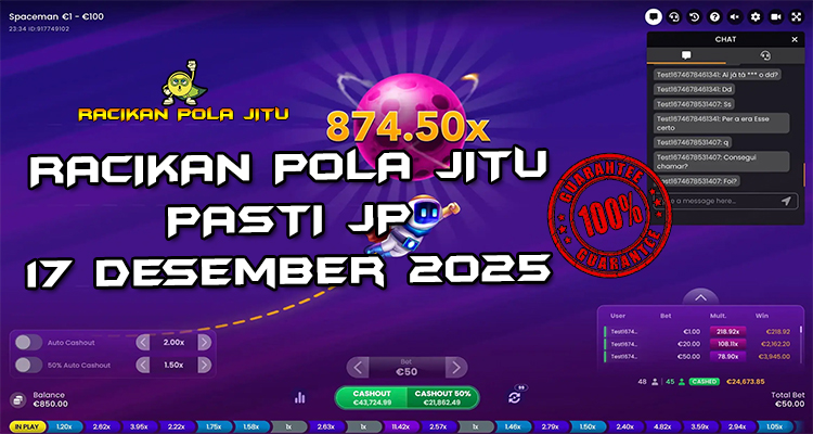 Tabel strategi Racikan Pola Jitu Rajaslot Game Spaceman 17 Desember 2025 dengan pola astronot luar angkasa.