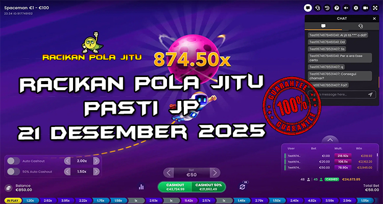 Tabel strategi Racikan Pola Jitu Rajaslot Game Spaceman 21 Desember 2025 dengan pola astronot luar angkasa.