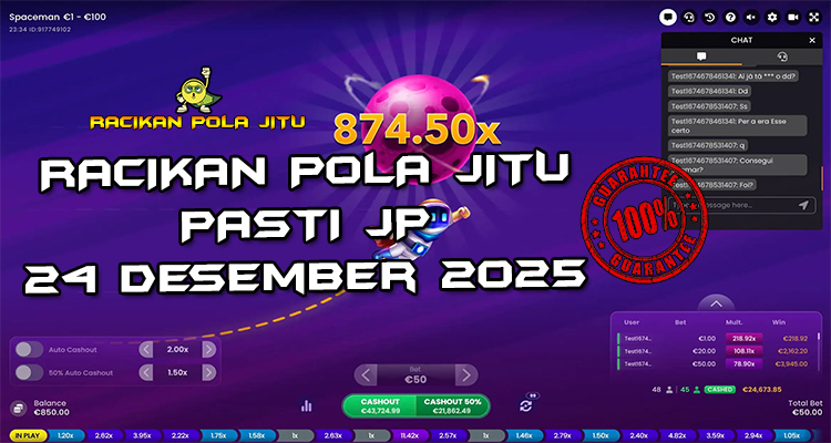 Tabel strategi Racikan Pola Jitu Rajaslot Game Spaceman 24 Desember 2025 dengan pola astronot luar angkasa.