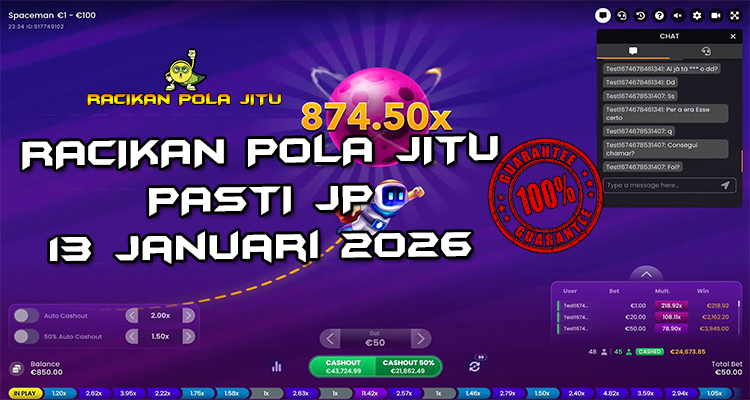Tabel pola cash out Spaceman 13 Januari 2026