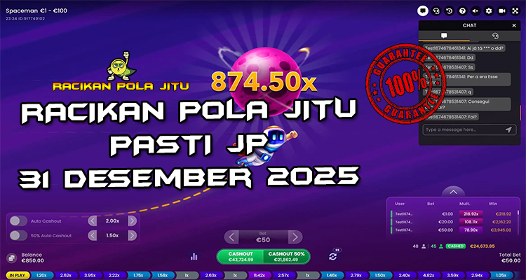 Tabel strategi Racikan Pola Jitu Rajaslot Game Spaceman 31 Desember 2025 dengan pola astronot luar angkasa.
